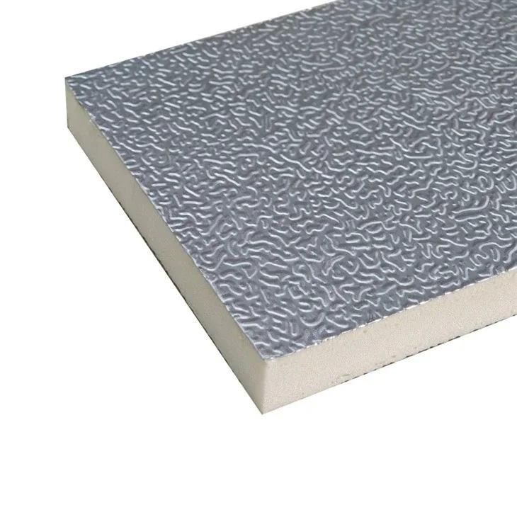 BS PANEL cross-section showing aluminium facings and polyurethane core
